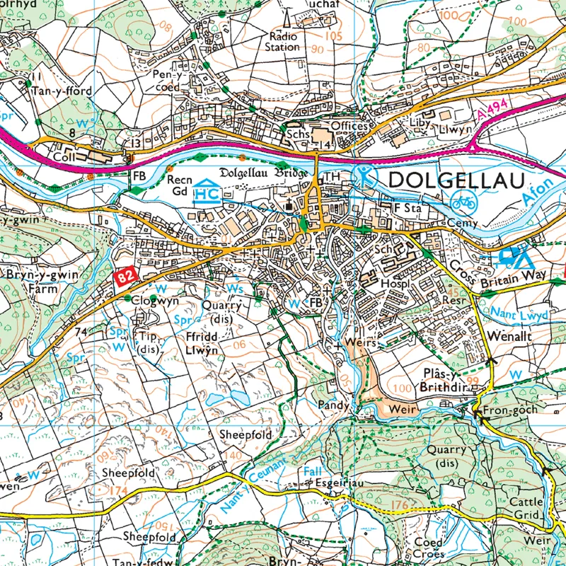 OS OL18 Harlech Porthmadog and Bala/Y Bala-4